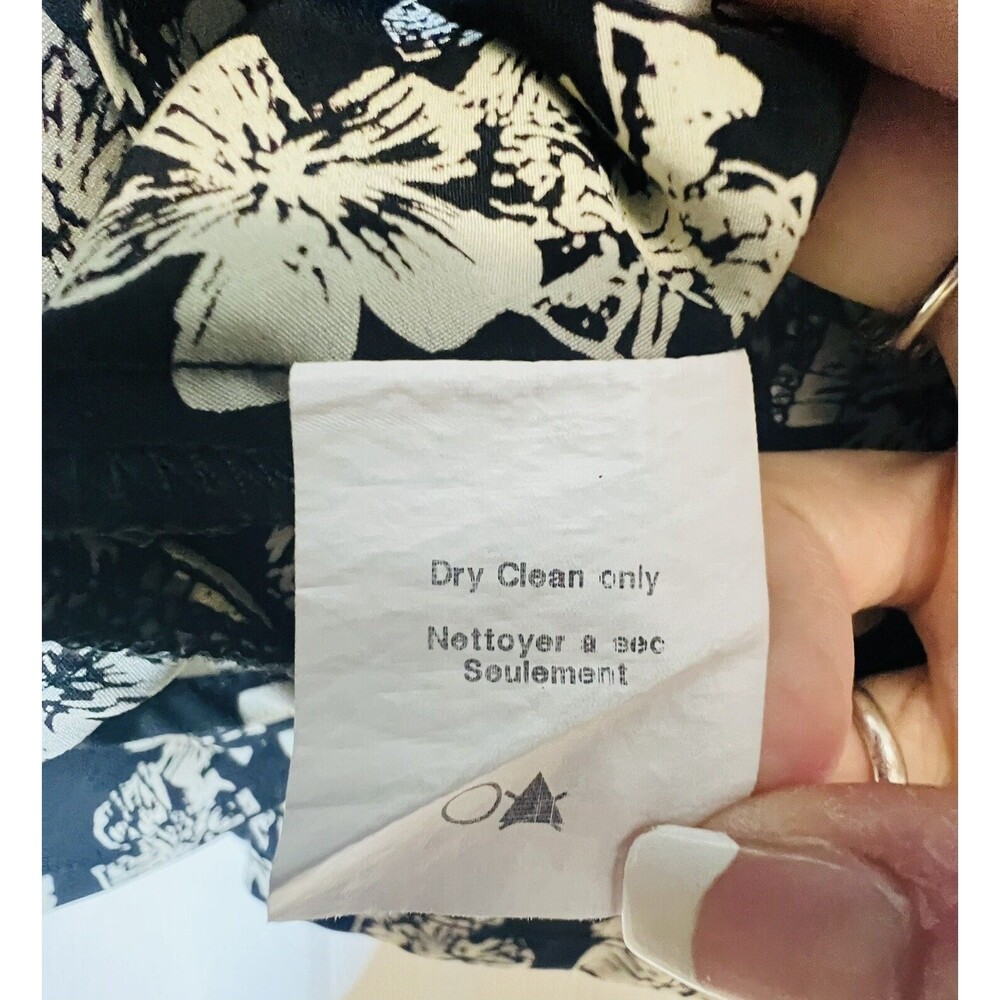 LUSH Womens Black Floral Tan Mini Skater A Line Skirt Sz XS - Picture 6 of 6